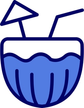 Coconut Drink Vector Icon
