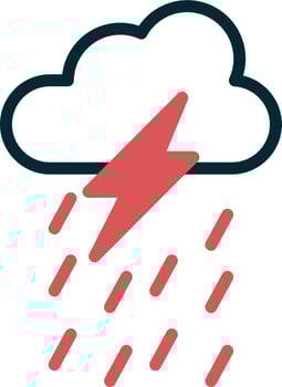 Thunderstorm Vector Icon