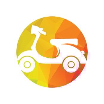 Vintage scooter vector illustration design. Scooter illustration on white background.