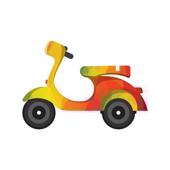 Vintage scooter vector illustration design. Scooter illustration on white background.