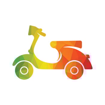 Vintage scooter vector illustration design. Scooter illustration on white background.
