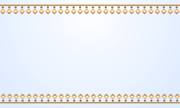 Decorative frame Elegant for design in Islamic style, place for text. golden border and blue white background. vector