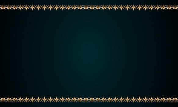 Decorative frame Elegant for design in Islamic style, place for text. golden border and blue background. vector
