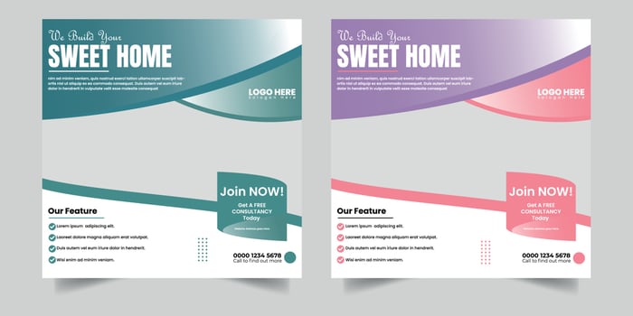 Digital business marketing banner for social media post template vector