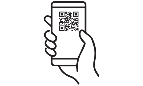 QR code scanning icon in smartphone on transparent background png