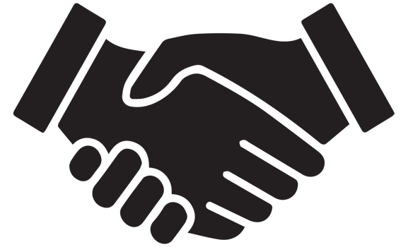 Business handshake on transparent background. png