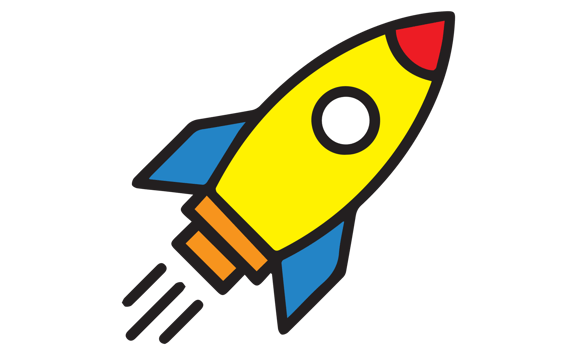 Rocket icon on transparent background png