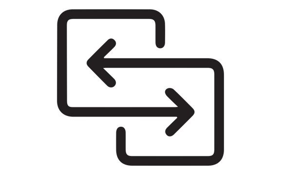 black direction arrows for transfer on transparent background png