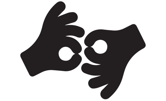 Sign language interpreting on transparent background png
