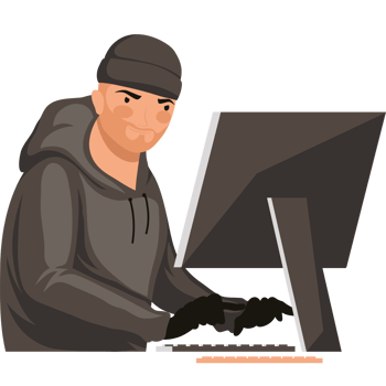 hacker using desktop png