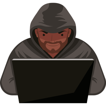 hacker using laptop character png