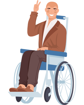 disabled man in wheelchair png