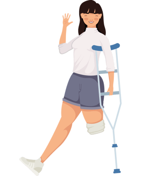 invalid woman without leg png
