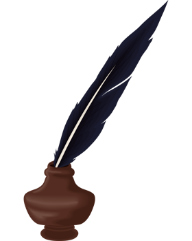 ink bottle and feather png