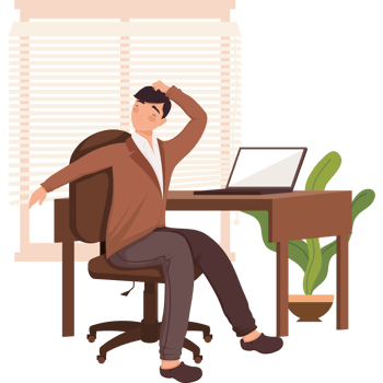 male worker in office png