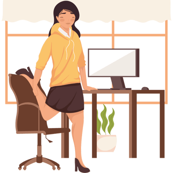 businesswoman in office png