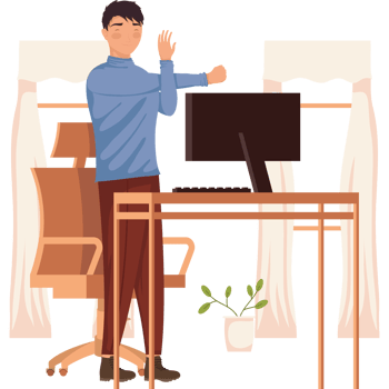 male worker in workplace png