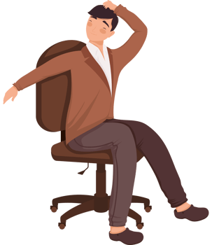 male worker in chair png