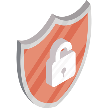 safe padlock in shield png