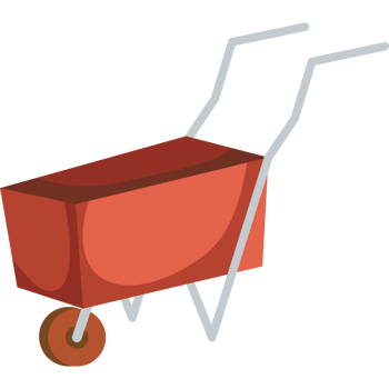 wheelbarrow farming tool png