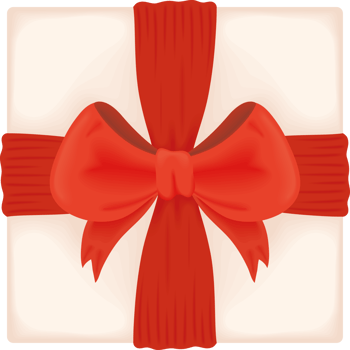 white gift and red ribbon png