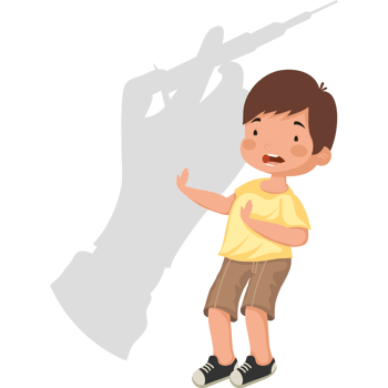 little boy with trypanophobia png