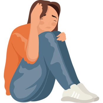 woman suffering from a bout of depression png