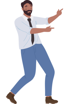 bearded elegant businessman celebrating png