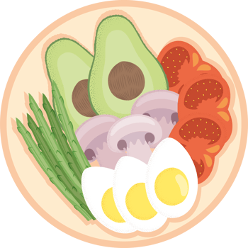 eggs boiled and vegetables png