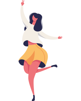 woman dancing with skirt png