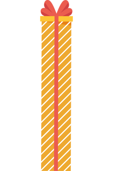 yellow striped gift box png