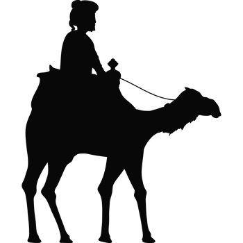 wise men melchior in camel png