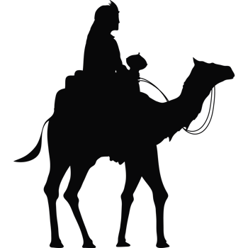 wise men balthazar in camel png