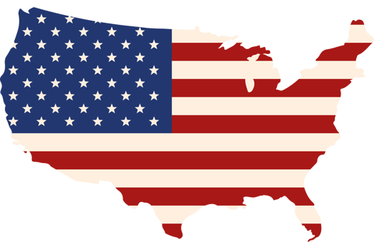 usa flag in map png