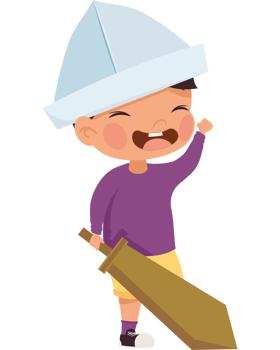 little boy playing pirates png