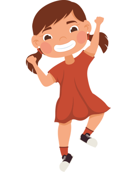 happy little girl playing png