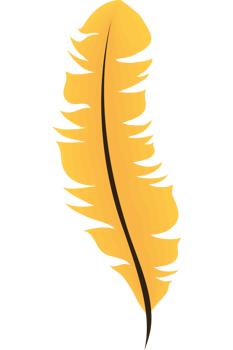 yellow feather bird png