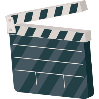 production movie clapperboard png