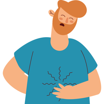 man sick with stomach ache png