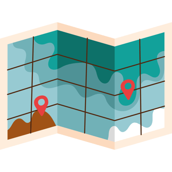 pins pointers in paper map png