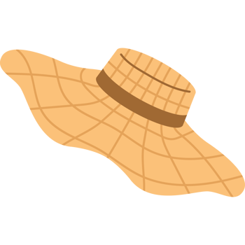straw tourist hat accessory png