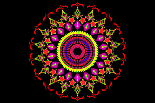 Mandala mosaic ornament graphic design vector