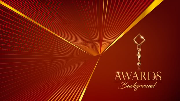 Red Luxury Elegant Super Car Automobile Urban Design Background. Cyber Technology Metallic Shine lines Effect. Luxurious Brand Royal High Standard Award Background Template. Data Transfer Lines. vector