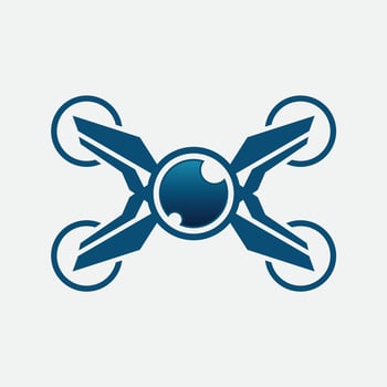 Drone vector logo. Drone modern icon. Drone icon sign for logo