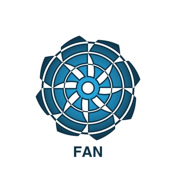 fan icon isolated on white background from computer collection vector
