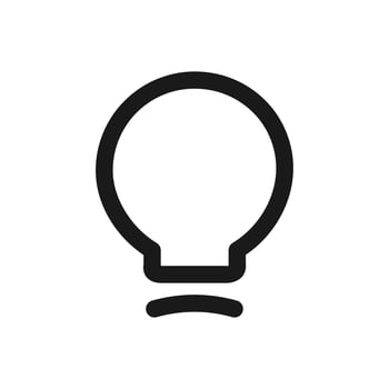 bulb icon vector, lamp icon in white background vector