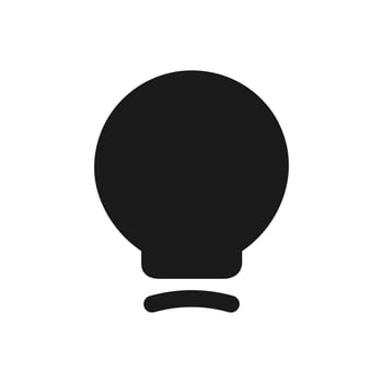bulb icon vector, lamp icon in white background vector