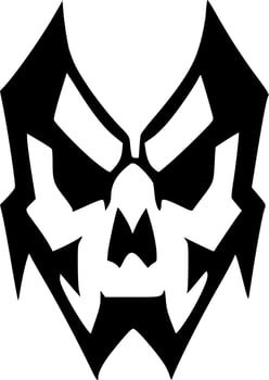 vector illustration of zombie face cartoon