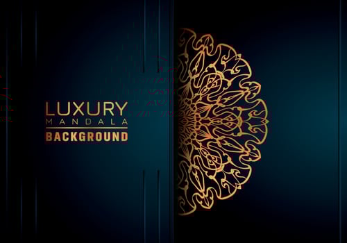 Luxury ornamental mandala background, arabesque style vector