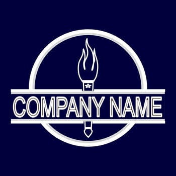 logo with the image of a burning torch vector